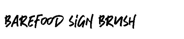 Barefood Sign Brush字体