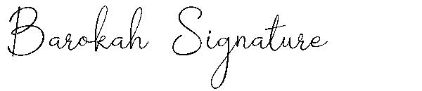 Barokah Signature字体