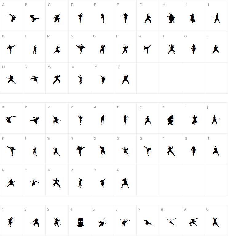 Barrel of Ninjas字体