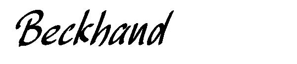 Beckhand字体