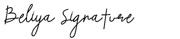 Beliya Signature字体