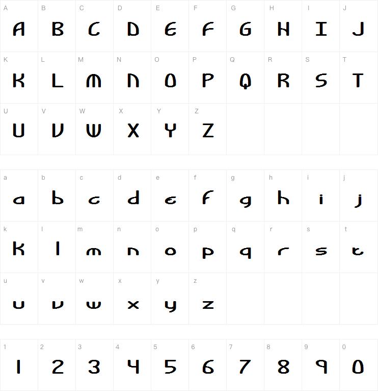 Bendable (BRK)字体