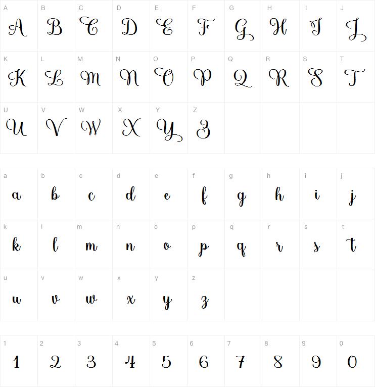Bethadiya字体