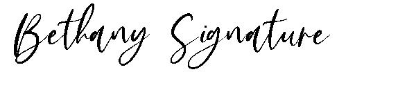 Bethany Signature字体