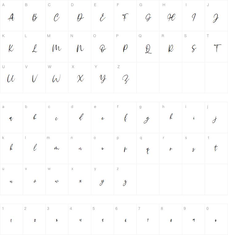 Bethany Signature字体