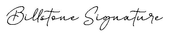 Billstone Signature字体