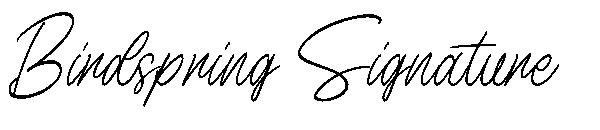 Birdspring Signature字体
