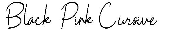 Black Pink Cursive字体