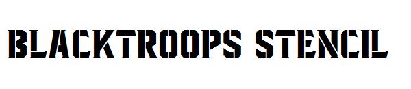 Blacktroops Stencil字体