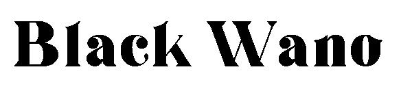 Black Wano字体