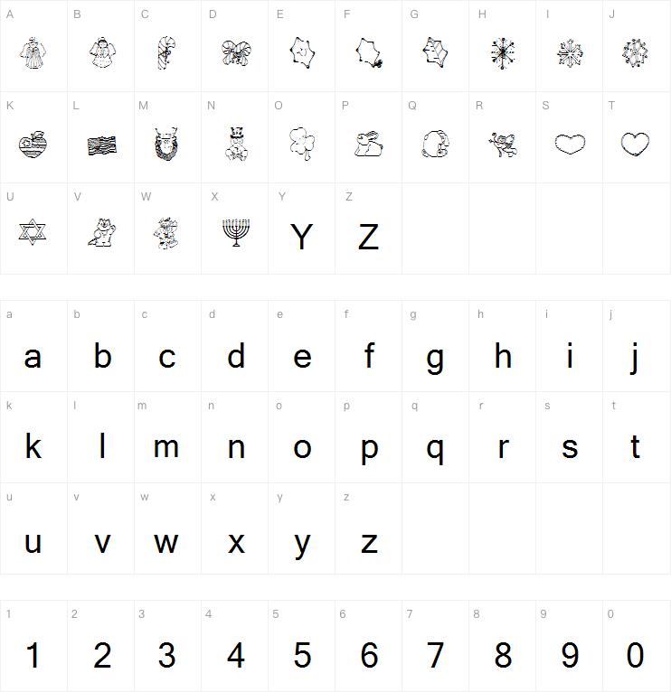 Blu's Holiday Dings字体
