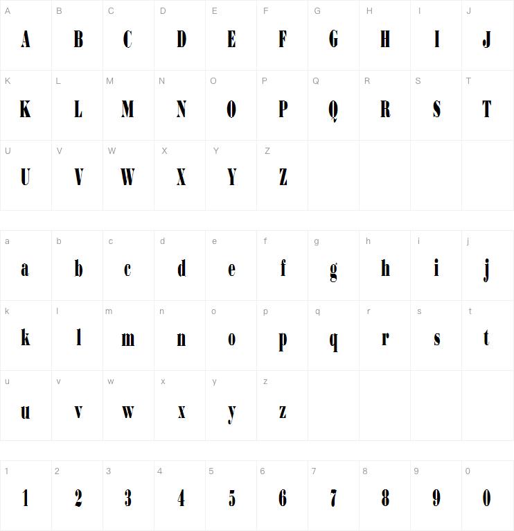 BodoniUltraFLFCond字体