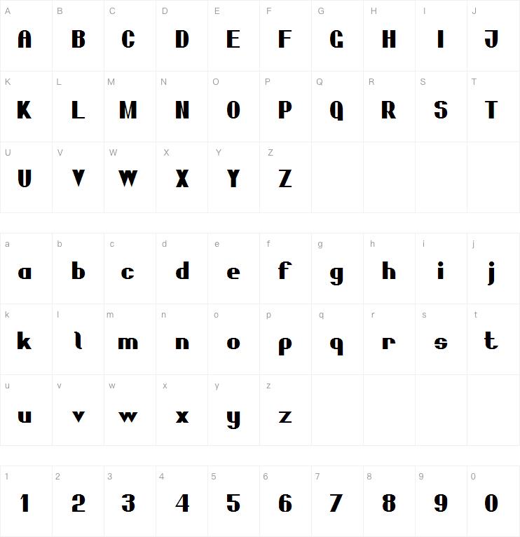 Bold Sans Serif 7字体