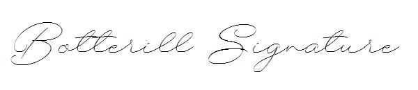 Botterill Signature字体