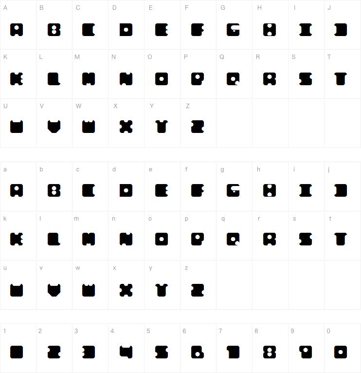 box in square字体