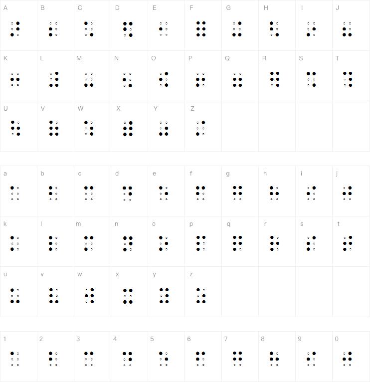 Braille AOE字体