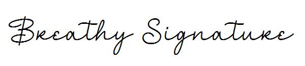 Breathy Signature字体