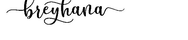 Breyhana字体