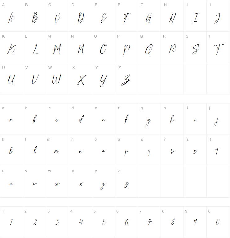 Brillany Signature字体