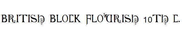 British Block Flourish, 10th c.字体