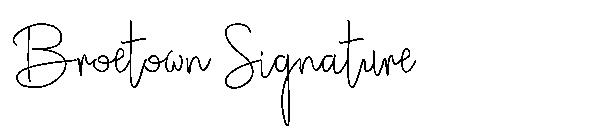 Broetown Signature字体