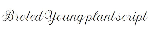 Broted Young plant script字体