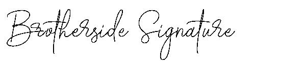 Brotherside Signature字体