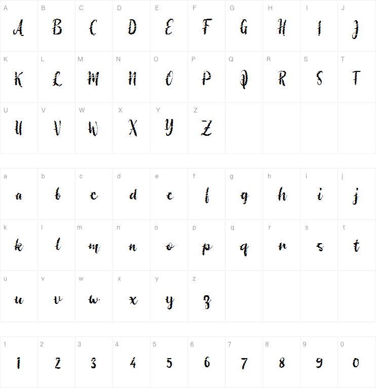 b Brush Glitch字体