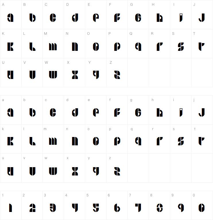 B SIDE字体
