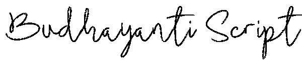 Budhayanti Script字体
