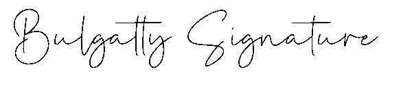 Bulgatty Signature字体