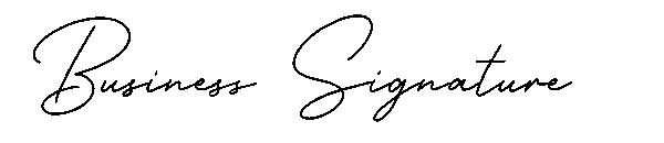 Business Signature字体