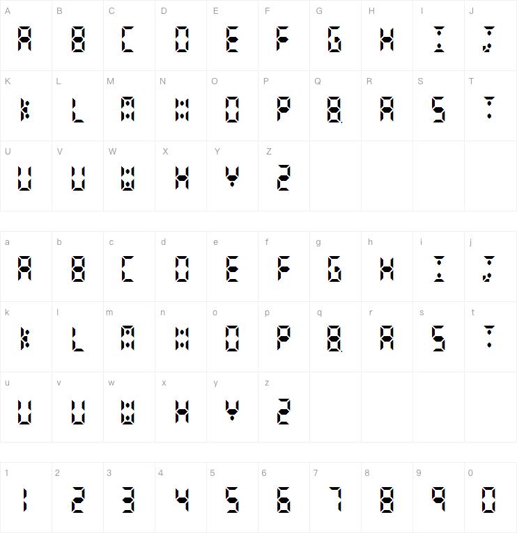 Calculator Digits字体