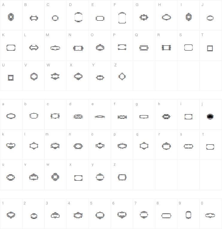 Calligraphic Frames Soft Two字体