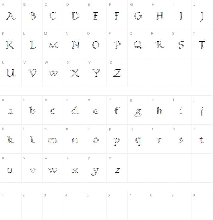 Calligraphy字体s字体