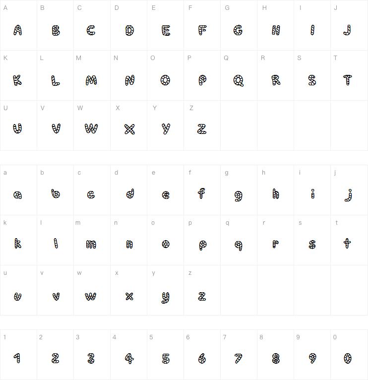 candycanecoloring字体
