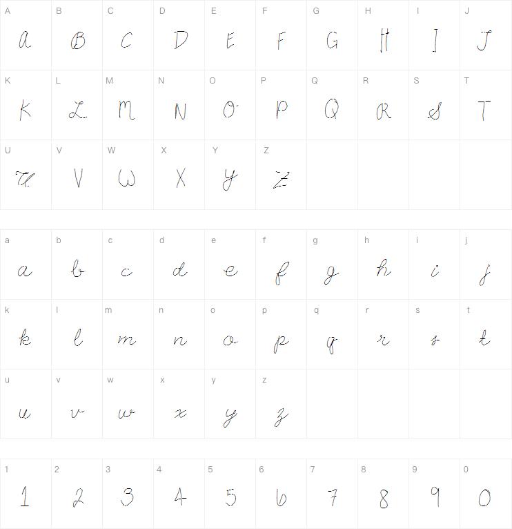 carly cursive字体