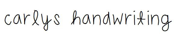 carlys handwriting字体