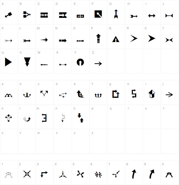 Carr Arrows字体