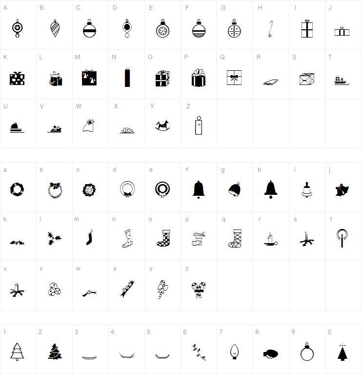 Carr Xmas Dingbats字体