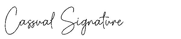 Cassual Signature字体