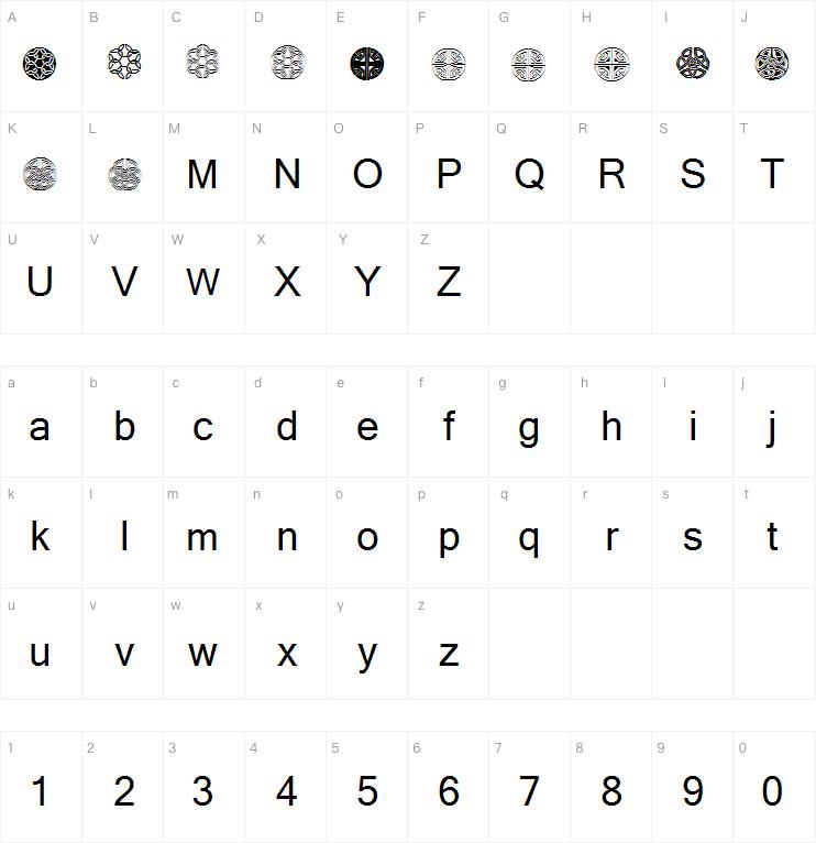 Celtic Circledings字体