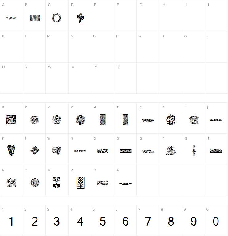 Celtic Patterns字体