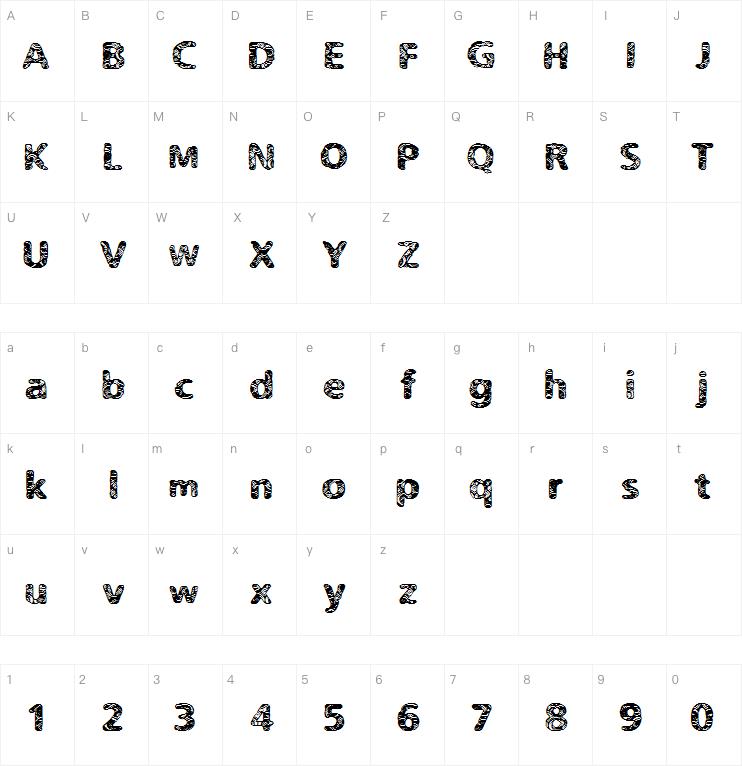CF Candy Bar PERSO字体