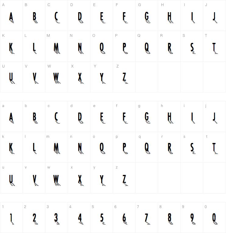 CF字体 Shading 字体