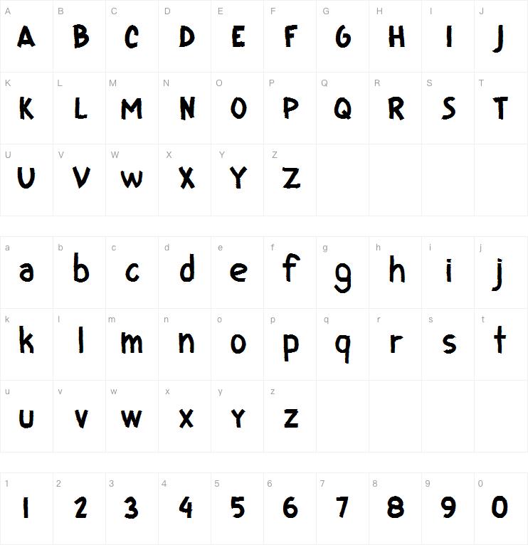 CF I Love Ugly字体s字体