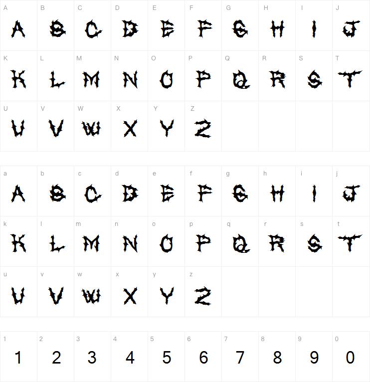 Chased Through The Woods字体