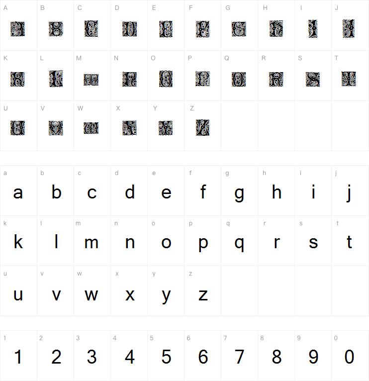 Cheshire Initials字体