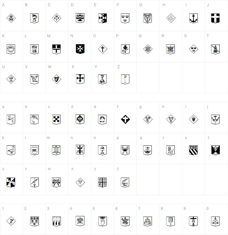 Christian Icons C SaintsAtoJ字体