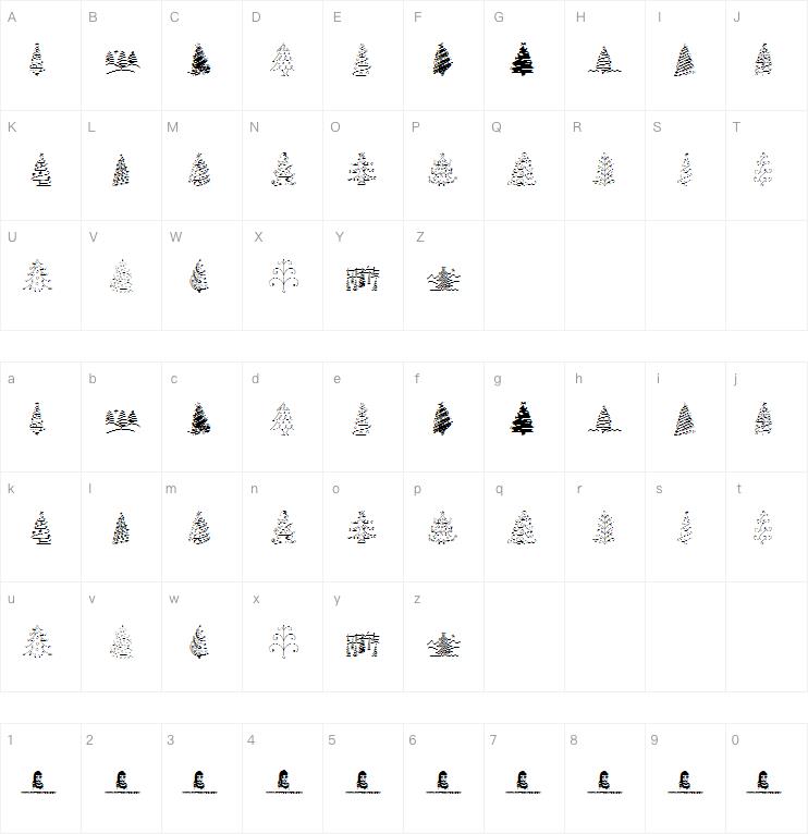 Christmas Trees Celebration字体